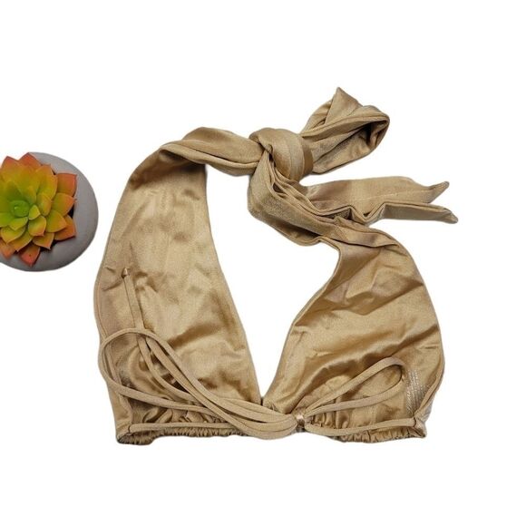 ❤SALE❤Lovers + Friends Gold Swim Top - Picture 6 of 6